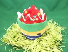 Load image into Gallery viewer, This Peek a boo Puppet is a yellow chick in an Easter egg. It is made of fleece with sewn on eyes. It is washable and safe for all ages.