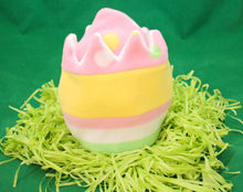 Load image into Gallery viewer, This Peek a boo Puppet is a yellow chick in an Easter egg. It is made of fleece with sewn on eyes. It is washable and safe for all ages.