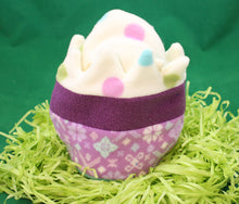 Load image into Gallery viewer, This Peek a boo Puppet is a yellow chick in an Easter egg. It is made of fleece with sewn on eyes. It is washable and safe for all ages.